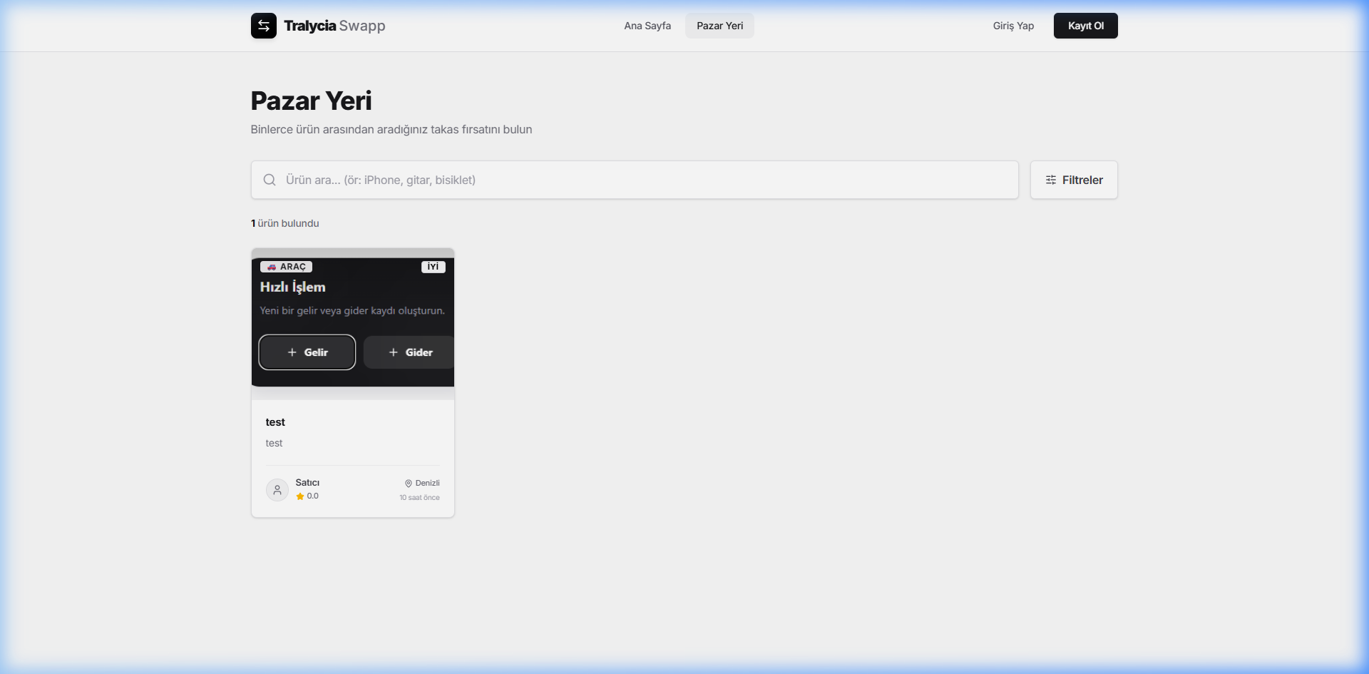 Tralycia Swapp pazar yeri